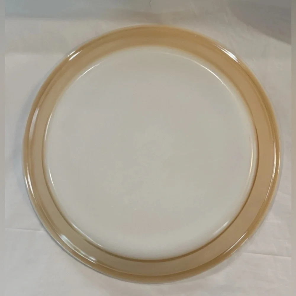 Vintage Peach Luster Ware Anchor Hocking Fire King Pie Pan Plate 9